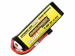 2200mAh 2S 7.4v 70C LiPo Battery - Overlander Extreme Pro - Deans