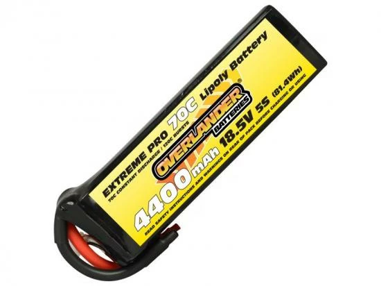 4400mAh 5S 18.5v 70C LiPo Battery - Overlander Extreme Pro 1 4400mAh 5S 18.5v 70C LiPo Battery - Overlander Extreme Pro