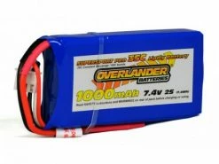 1000mAh 2S 7.4v 35C LiPo Battery - Overlander Supersport Pro