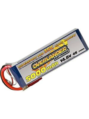 5000mAh 4S 14.8v 35C LiPo Battery - Overlander Supersport Pro - XT90 1 5000mAh 4S 14.8v 35C LiPo Battery - Overlander Supersport Pro - XT90