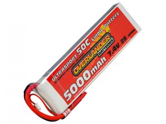 5000mAh 2S 7.4v 50C LiPo Battery - Overlander Ultrasport 1 5000mAh 2S 7.4v 50C LiPo Battery - Overlander Ultrasport