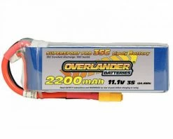 Overlander Sport LiPo 2200MAh 3S 11.1v - 35C With XT60 Connector