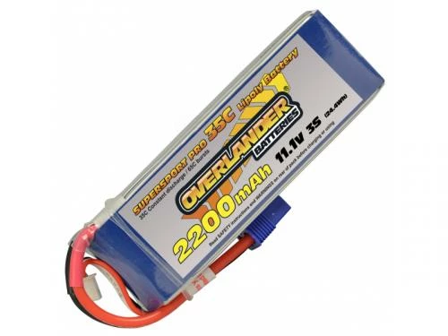Overlander Sport LiPo 2200MAh 3S 11.1v - 35C With EC3 Connector 1 Overlander Sport LiPo 2200MAh 3S 11.1v - 35C With EC3 Connector