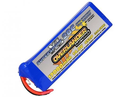 17000mAh 4S2P 14.8v 20C LiPo Battery - Overlander Supersport XL 1 17000mAh 4S2P 14.8v 20C LiPo Battery - Overlander Supersport XL