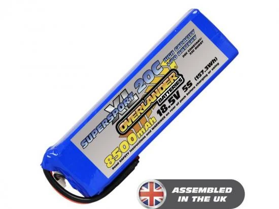 8500mAh 5S 18.5v 20C LiPo Battery - Overlander Supersport-Light XL 1 8500mAh 5S 18.5v 20C LiPo Battery - Overlander Supersport-Light XL