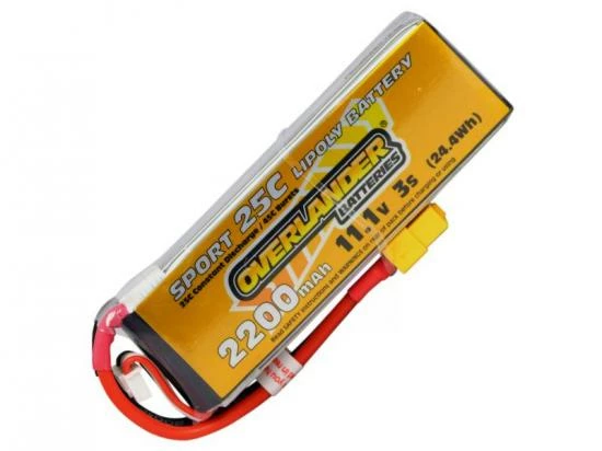 2200mAh 3S 11.1v 25C Lipo Battery XT60 - Overlander Sport 1 2200mAh 3S 11.1v 25C Lipo Battery XT60 - Overlander Sport
