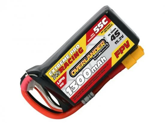 Overlander 1300mAh 4S 15.2v 55C FPV LiHV Battery - High Voltage 1 Overlander 1300mAh 4S 15.2v 55C FPV LiHV Battery - High Voltage