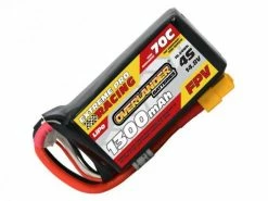 Overlander 1300mAh 4S 14.8v 70C FPV Lipo Battery With XT60 Connector - High Discharge