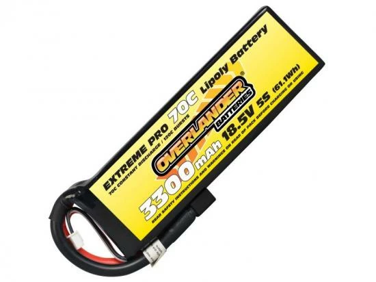 3300mAh 5S 18.5v 70C LiPo Battery - Overlander Extreme Pro - Deans 1 3300mAh 5S 18.5v 70C LiPo Battery - Overlander Extreme Pro - Deans