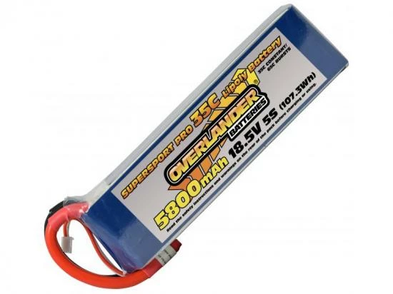 5800mAh 5S 18.5v 35C LiPo Battery - Overlander Supersport Pro 1 5800mAh 5S 18.5v 35C LiPo Battery - Overlander Supersport Pro