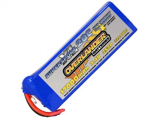 17000mAh 2S2P 7.4v 20C LiPo Battery - Overlander Supersport XL 1 17000mAh 2S2P 7.4v 20C LiPo Battery - Overlander Supersport XL