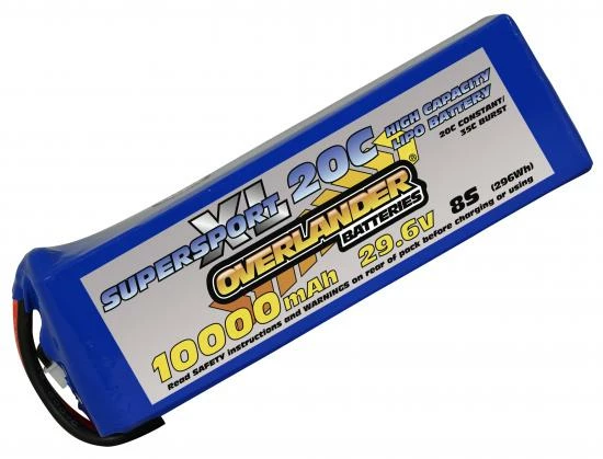 10000mAh 8S 29.6v 20C Lipo Battery - Overlander SupersportXL 2 10000mAh 8S 29.6v 20C Lipo Battery - Overlander SupersportXL - Image 2