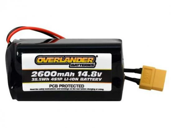 Overlander 2600mAh 4S 14.8v Li-Ion Battery With PCB Square 1 Overlander 2600mAh 4S 14.8v Li-Ion Battery With PCB Square