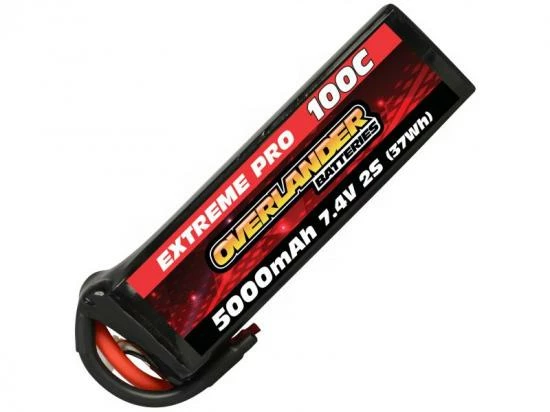 5000mAh 2S 7.4v 100C LiPo Battery - Overlander Extreme Pro 1 5000mAh 2S 7.4v 100C LiPo Battery - Overlander Extreme Pro