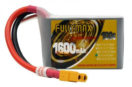 Overlander Fullymax 1600mAh 18.5V 5S 100C FPV LiPo Battery With XT60 1 Overlander Fullymax 1600mAh 18.5V 5S 100C FPV LiPo Battery With XT60
