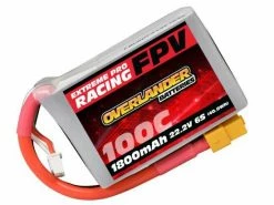 Overlander 1800mAh 22.2V 6S 100C FPV LiPo Battery